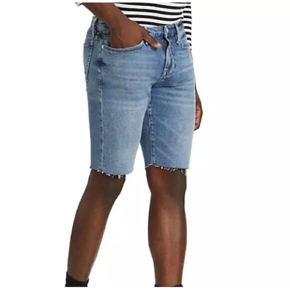 Frame L’Homme Cut Off Denim Blue Jean Shorts in Shoredale Men’s Size 32 - Picture 2 of 8